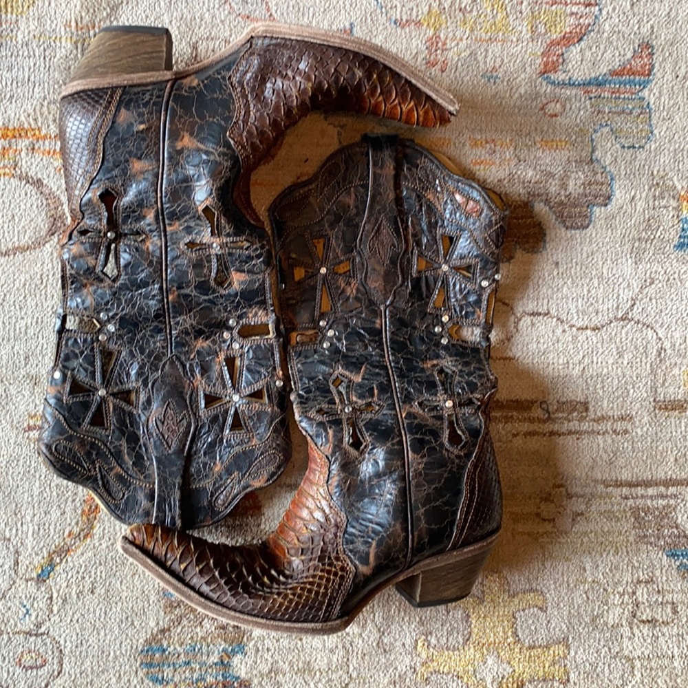 Corral Womens Genuine Python Western Boot 9.5